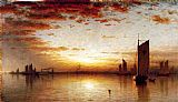 A Sunset, Bay of New York by Sanford Robinson Gifford